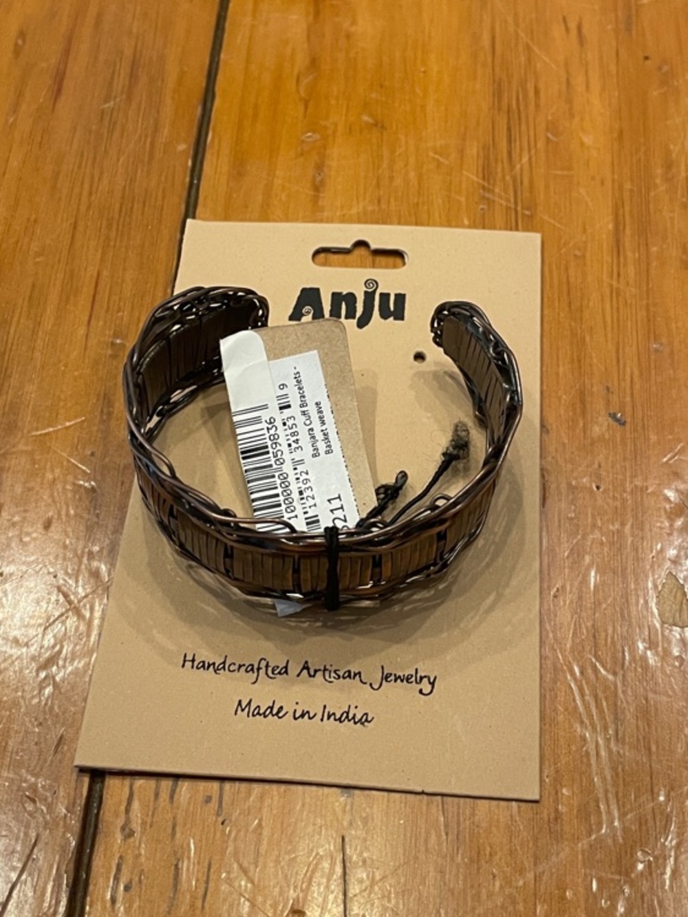 Anju Women's Handcrafted Brown Cuff Bracelet
